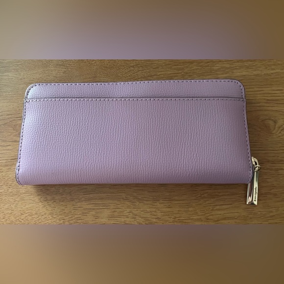 NWOT Kate Spade Light Purple Zip Around Leather Wallet - Picture 2 of 4